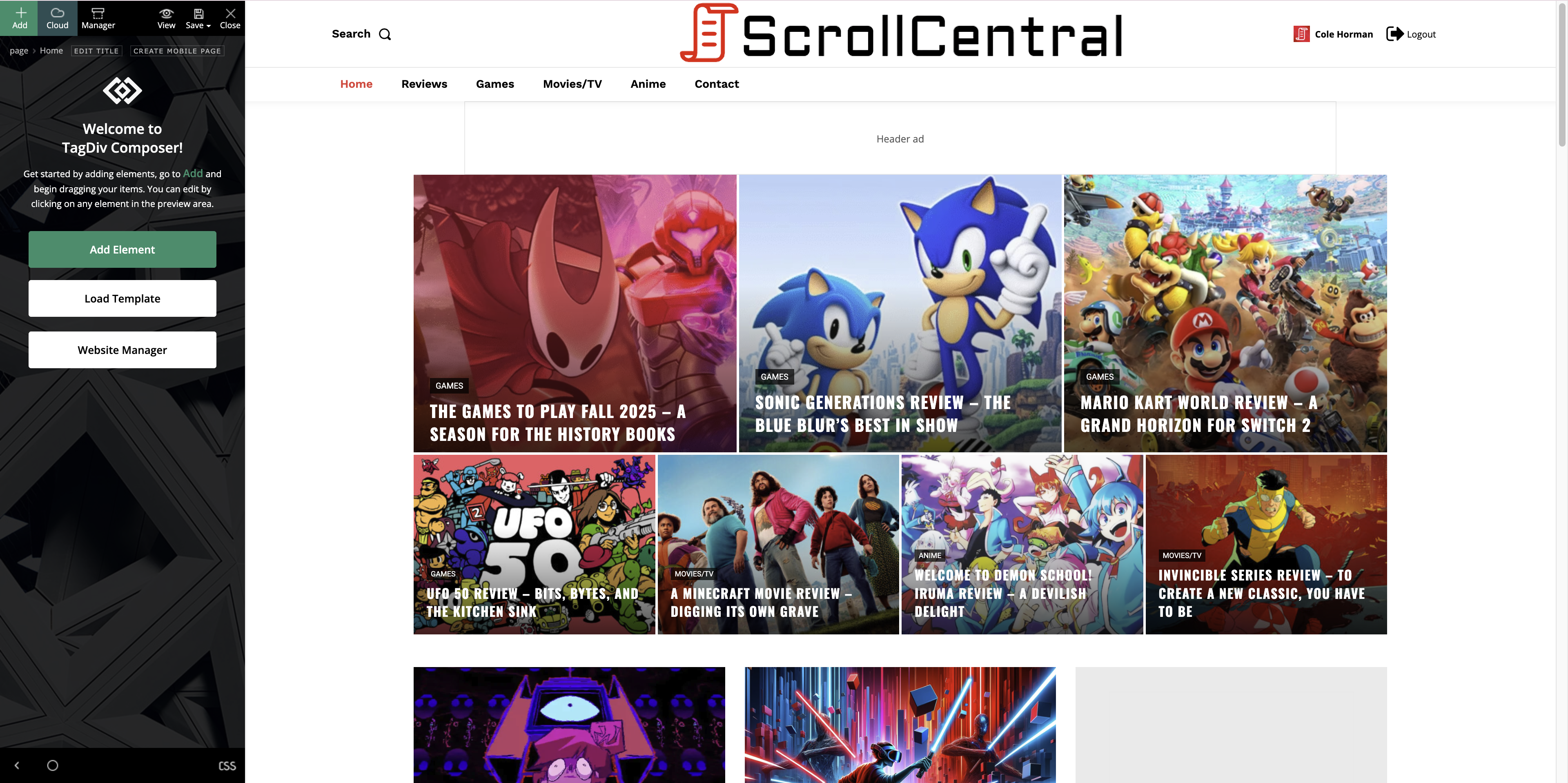 Website as intended